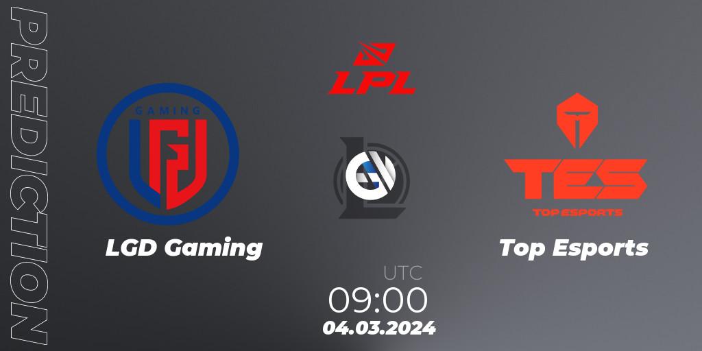 LGD Gaming - Top Esports: ennuste. 04.03.24, LoL, LPL Spring 2024 - Group Stage