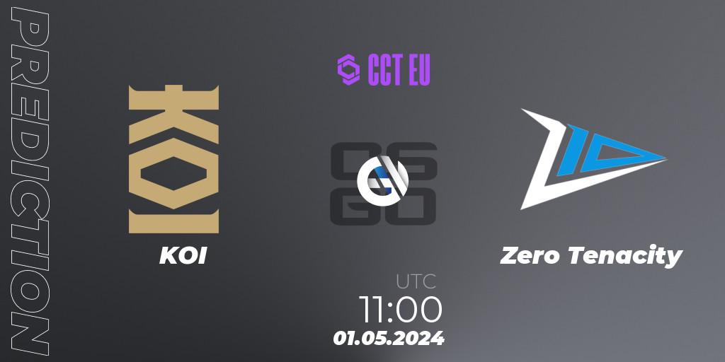 KOI - Zero Tenacity: ennuste. 01.05.2024 at 11:00, Counter-Strike (CS2), CCT Season 2 Europe Series 1
