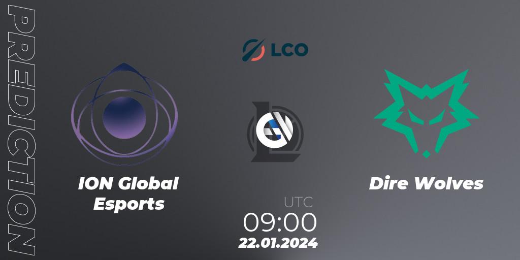 ION Global Esports - Dire Wolves: ennuste. 22.01.24, LoL, LCO Split 1 2024 - Group Stage