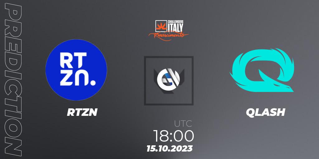RTZN - QLASH: ennuste. 15.10.2023 at 18:00, VALORANT, VALORANT Challengers 2023 Italy: ON // THE BATTLEFIELD