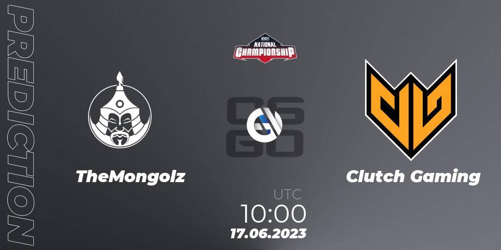 TheMongolz - Clutch Gaming: ennuste. 17.06.23, CS2 (CS:GO), ESN National Championship 2023