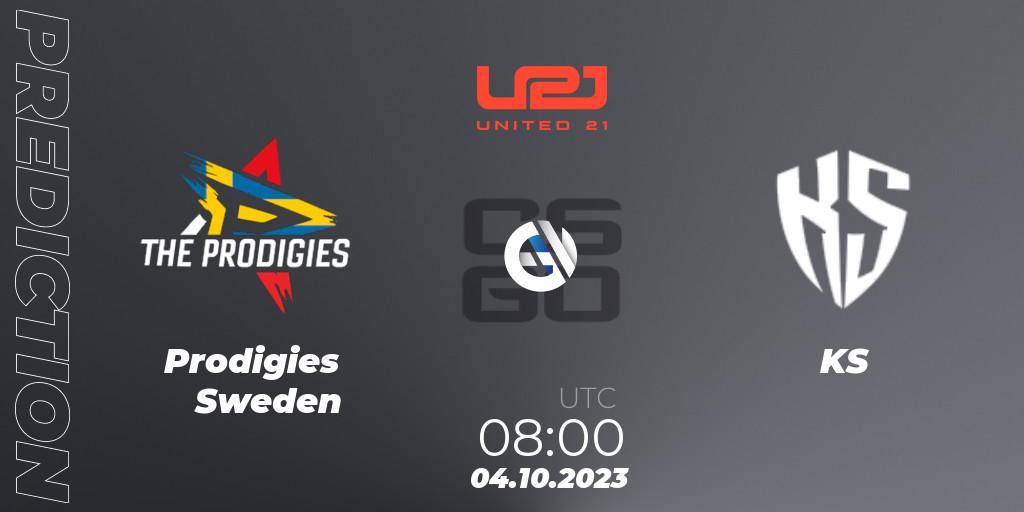 Prodigies Sweden - KS: ennuste. 04.10.2023 at 12:30, Counter-Strike (CS2), United21 Season 6