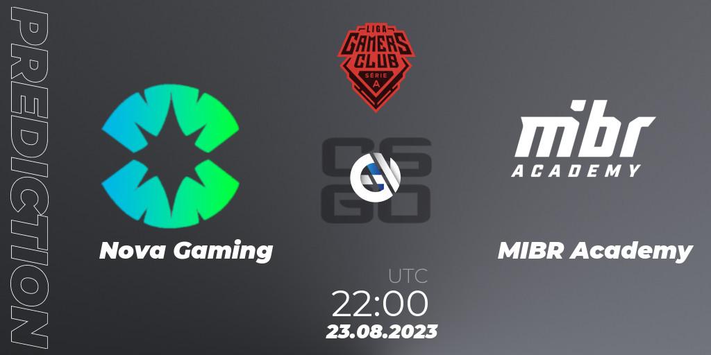 Nova Gaming - MIBR Academy: ennuste. 23.08.2023 at 22:00, Counter-Strike (CS2), Gamers Club Liga Série A: August 2023