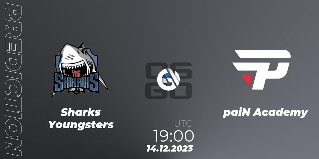 Sharks Youngsters - paiN Academy: ennuste. 14.12.2023 at 19:00, Counter-Strike (CS2), Gamers Club Liga Série A: December 2023