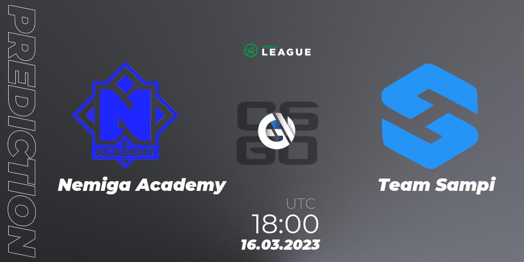 Nemiga Academy - Team Sampi: ennuste. 16.03.2023 at 18:00, Counter-Strike (CS2), ESEA Season 44: Main Division - Europe