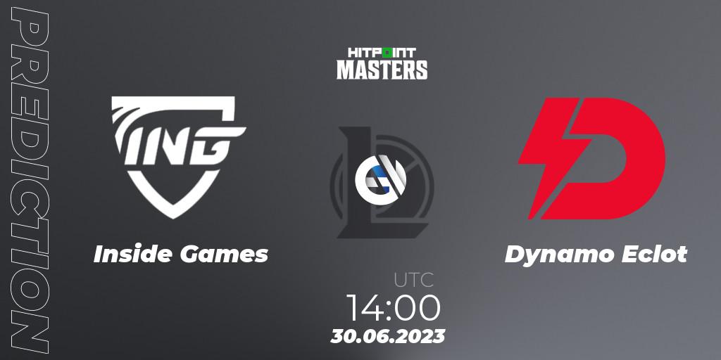 Inside Games - Dynamo Eclot: ennuste. 30.06.2023 at 14:30, LoL, Hitpoint Masters Summer 2023 - Group Stage