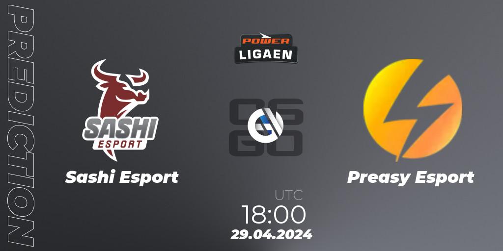 Sashi Esport - Preasy Esport: ennuste. 29.04.2024 at 18:00, Counter-Strike (CS2), Dust2.dk Ligaen Season 26
