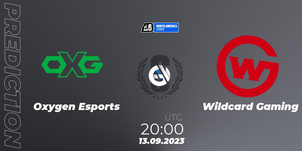 Oxygen Esports - Wildcard Gaming: ennuste. 13.09.2023 at 20:00, Rainbow Six, North America League 2023 - Stage 2
