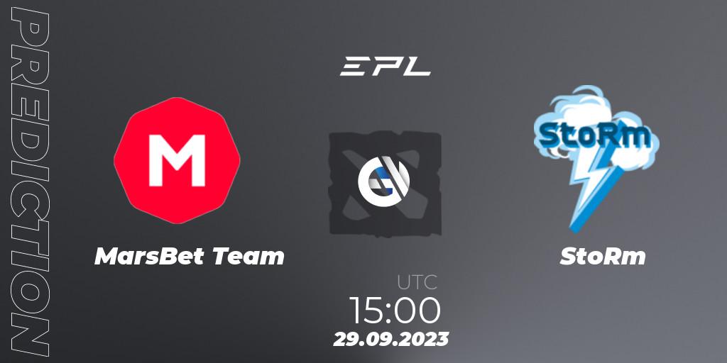 MarsBet Team - StoRm: ennuste. 29.09.23, Dota 2, European Pro League Season 12