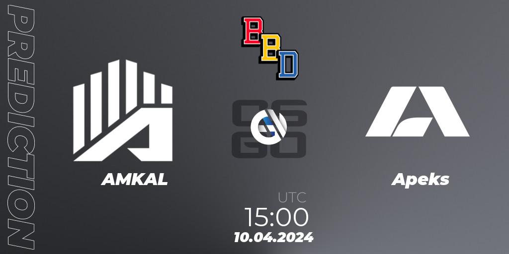 AMKAL - Apeks: ennuste. 10.04.24, CS2 (CS:GO), BetBoom Dacha Belgrade 2024: European Qualifier