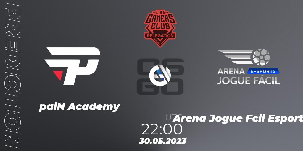 paiN Academy - Arena Jogue Fácil Esports: ennuste. 30.05.2023 at 22:00, Counter-Strike (CS2), Gamers Club Liga Série A: May 2023