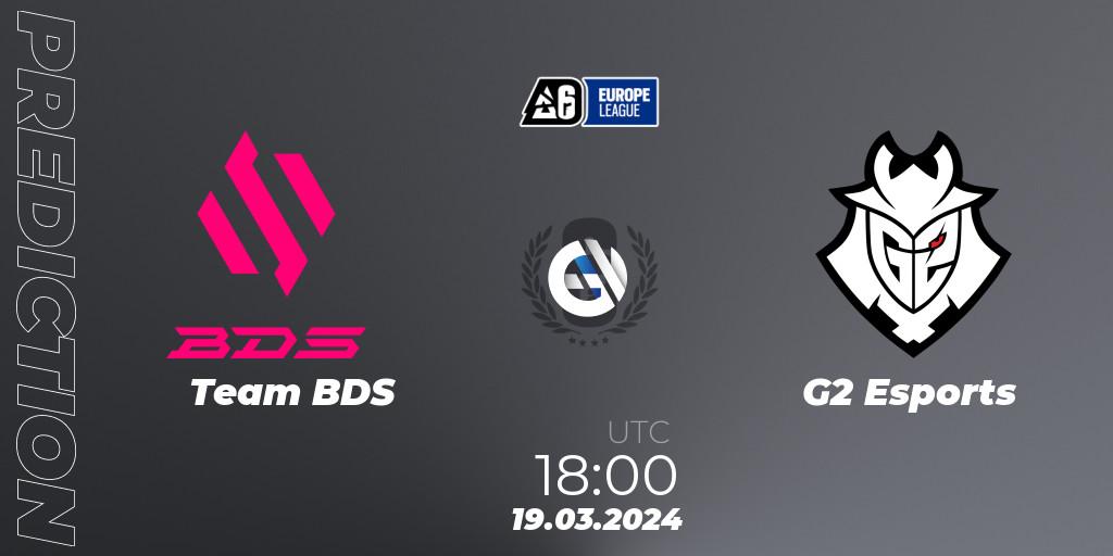 Team BDS - G2 Esports: ennuste. 19.03.2024 at 18:00, Rainbow Six, Europe League 2024 - Stage 1