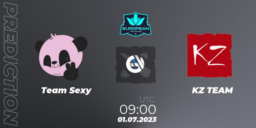 Team Sexy - KZ TEAM: ennuste. 01.07.2023 at 15:01, Dota 2, European Pro League Season 10