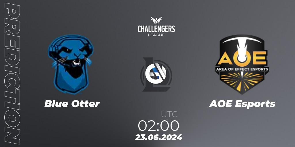 Blue Otter - AOE Esports: ennuste. 23.06.2024 at 02:00, LoL, NACL Summer 2024 - Group Stage