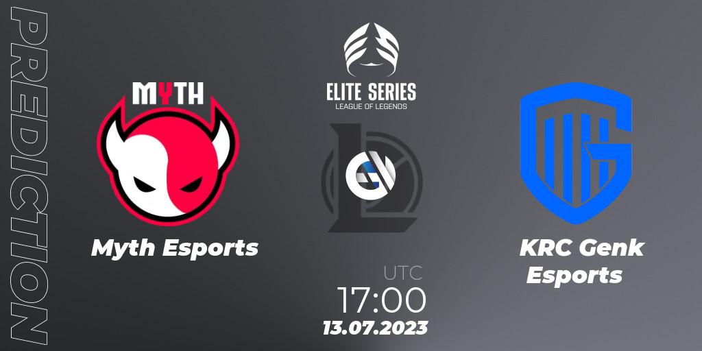 Myth Esports - KRC Genk Esports: ennuste. 13.07.2023 at 17:00, LoL, Elite Series Summer 2023