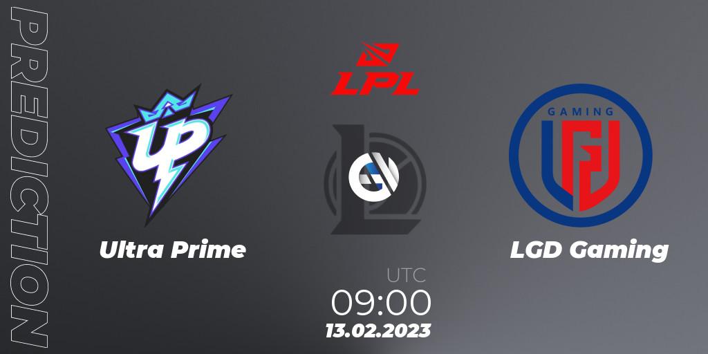Ultra Prime - LGD Gaming: ennuste. 13.02.2023 at 09:00, LoL, LPL Spring 2023 - Group Stage