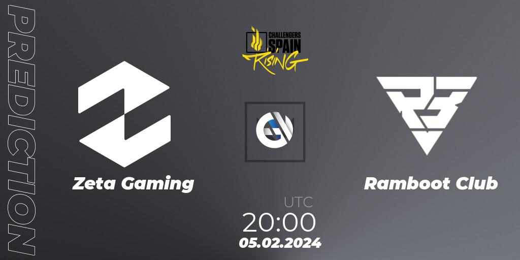 Zeta Gaming - Ramboot Club: ennuste. 05.02.2024 at 19:10, VALORANT, VALORANT Challengers 2024 Spain: Rising Split 1