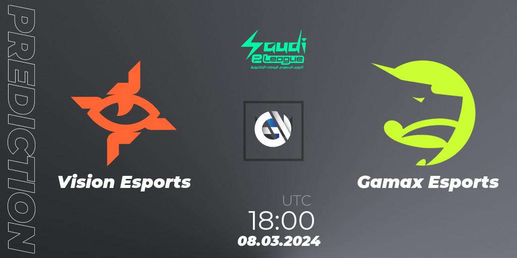 Vision Esports - Gamax Esports: ennuste. 08.03.2024 at 18:00, VALORANT, Saudi eLeague 2024: Major 1