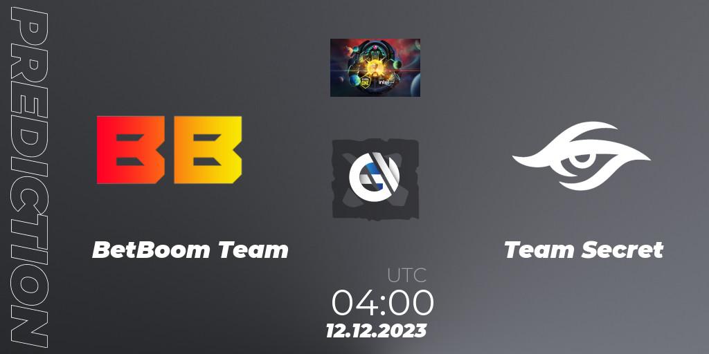 BetBoom Team - Team Secret: ennuste. 12.12.2023 at 04:00, Dota 2, ESL One - Kuala Lumpur 2023