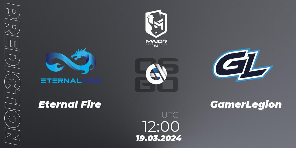 Eternal Fire - GamerLegion: ennuste. 19.03.24, CS2 (CS:GO), PGL CS2 Major Copenhagen 2024 Challengers Stage