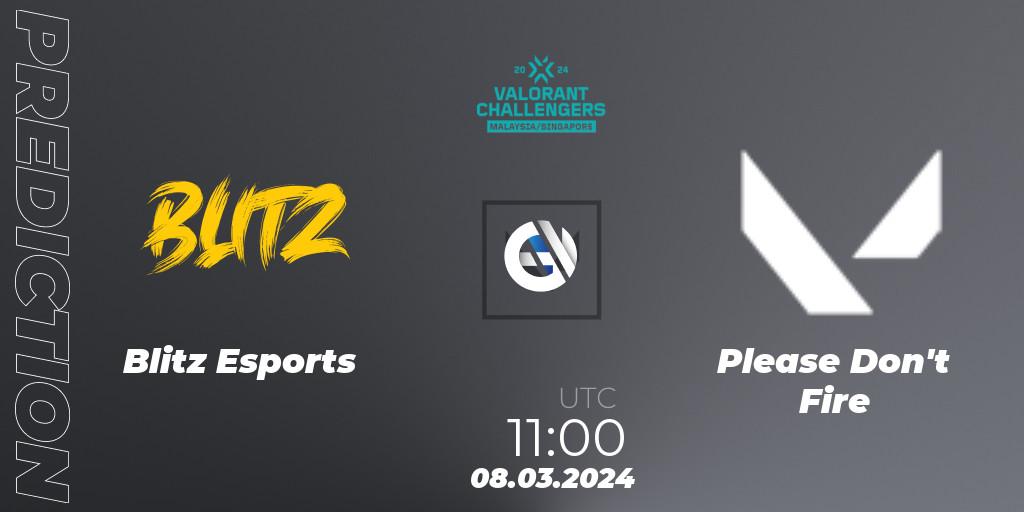 Blitz Esports - Please Don't Fire: ennuste. 08.03.2024 at 11:00, VALORANT, VALORANT Challengers Malaysia & Singapore 2024: Split 1