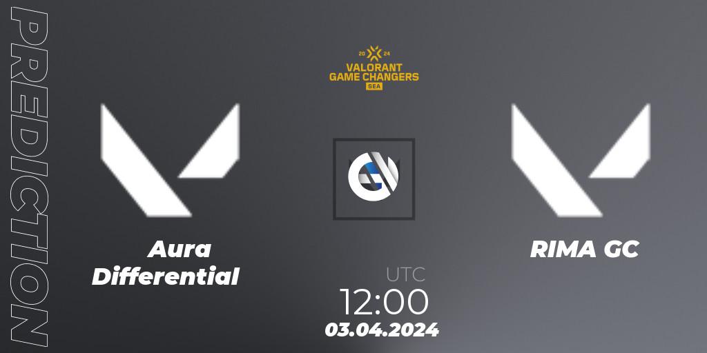 Aura Differential - RIMA GC: ennuste. 03.04.2024 at 12:00, VALORANT, VCT 2024: Game Changers SEA Stage 1