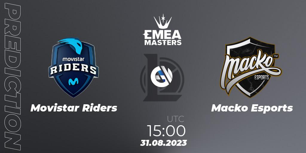 Movistar Riders - Macko Esports: ennuste. 31.08.23, LoL, EMEA Masters Summer 2023