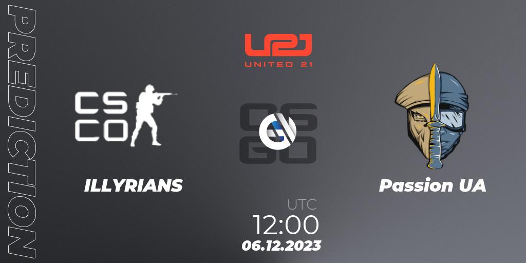 ILLYRIANS - Passion UA: ennuste. 06.12.2023 at 12:30, Counter-Strike (CS2), United21 Season 9