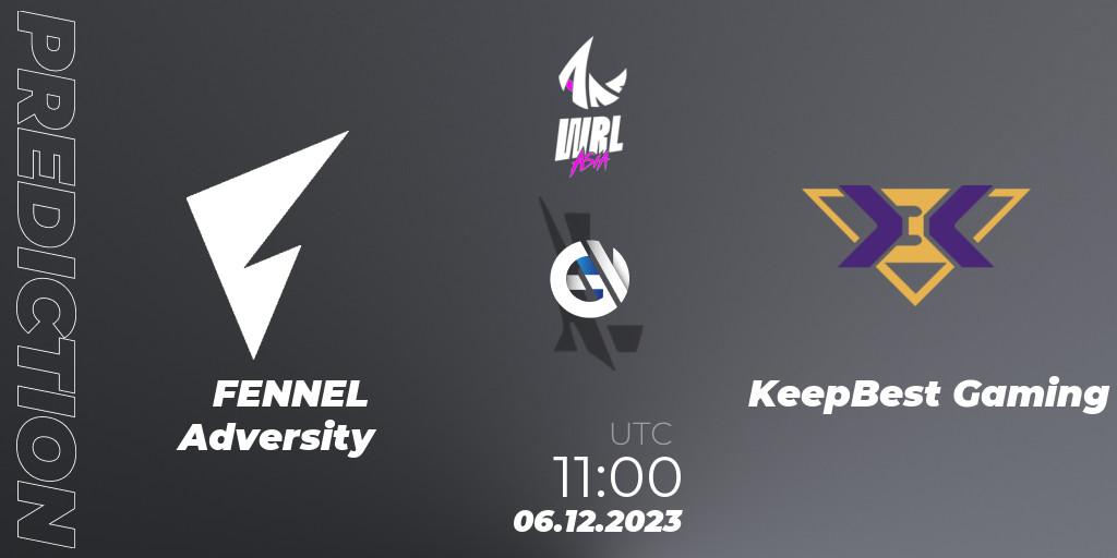 FENNEL Adversity - KeepBest Gaming: ennuste. 06.12.2023 at 11:00, Wild Rift, WRL Asia 2023 - Season 2 - Regular Season