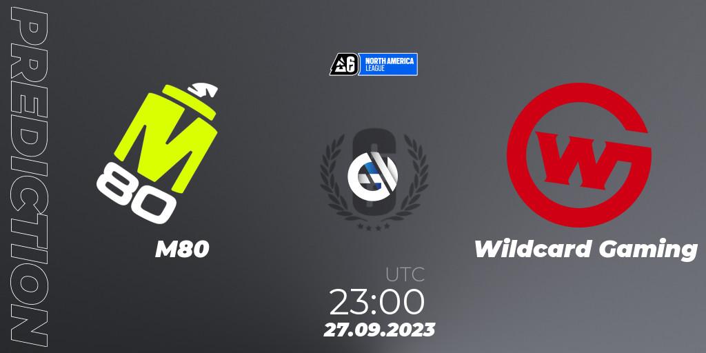 M80 - Wildcard Gaming: ennuste. 27.09.2023 at 23:00, Rainbow Six, North America League 2023 - Stage 2