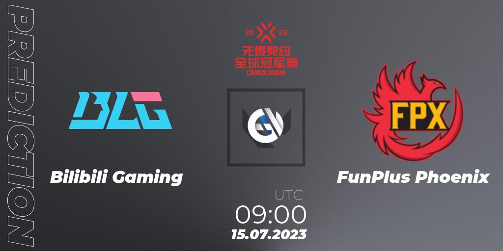 Bilibili Gaming - FunPlus Phoenix: ennuste. 15.07.2023 at 09:00, VALORANT, VALORANT Champions Tour 2023: China Qualifier