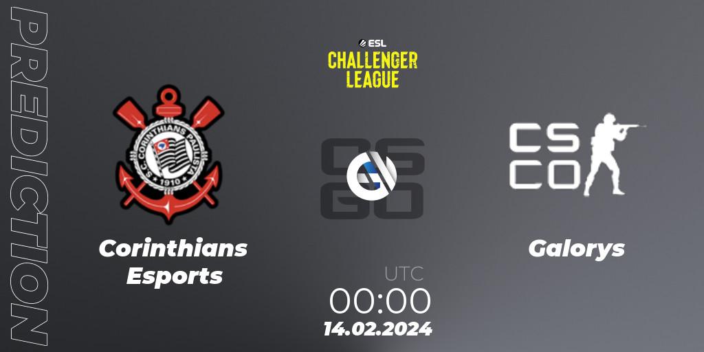 Corinthians Esports - Galorys: ennuste. 23.02.2024 at 23:30, Counter-Strike (CS2), ESL Challenger League Season 47: South America