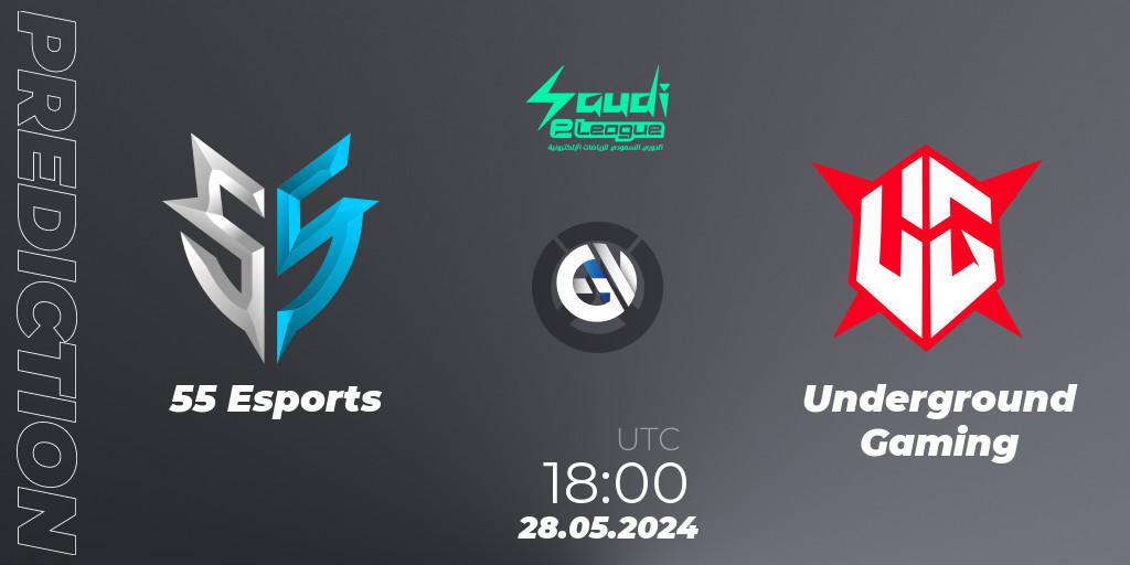 55 Esports - Underground Gaming: ennuste. 28.05.2024 at 18:00, Overwatch, Saudi eLeague 2024 - Major 2 Phase 2