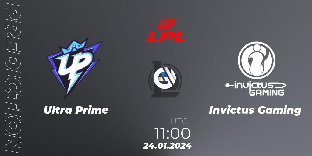 Ultra Prime - Invictus Gaming: ennuste. 24.01.24, LoL, LPL Spring 2024 - Group Stage