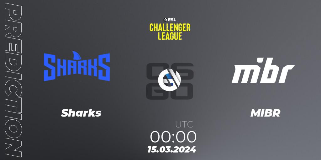 Sharks - MIBR: ennuste. 15.03.24, CS2 (CS:GO), ESL Challenger League Season 47: South America