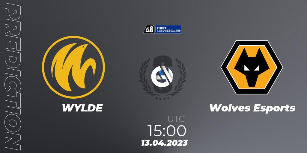 WYLDE - Wolves Esports: ennuste. 13.04.2023 at 15:00, Rainbow Six, Europe League 2023 - Stage 1 - Last Chance Qualifiers