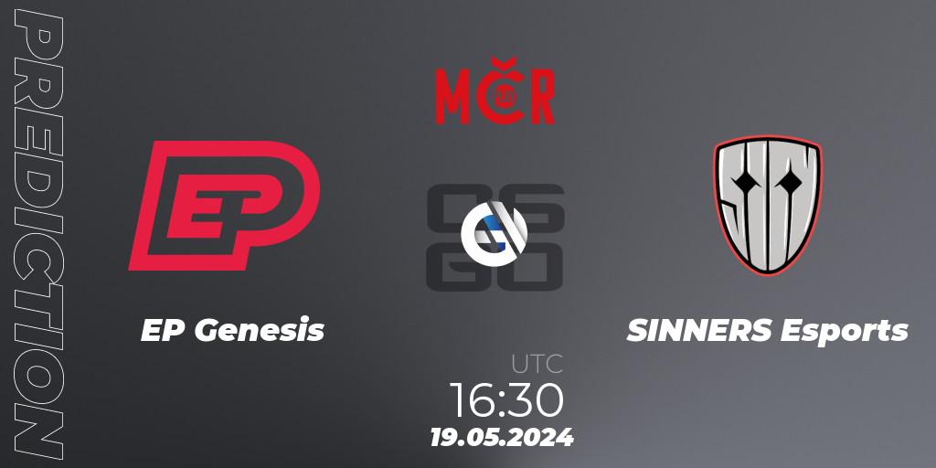 EP Genesis - SINNERS Esports: ennuste. 19.05.2024 at 16:30, Counter-Strike (CS2), Tipsport Cup Spring 2024: Online Stage