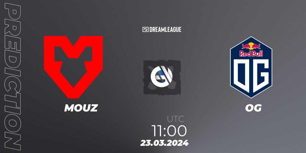 MOUZ - OG: ennuste. 23.03.24, Dota 2, DreamLeague Season 23: Western Europe Closed Qualifier