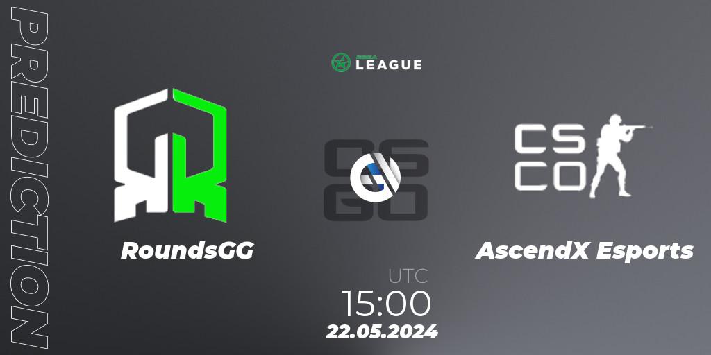 RoundsGG - AscendX Esports: ennuste. 22.05.2024 at 15:00, Counter-Strike (CS2), ESEA Season 49: Advanced Division - Europe