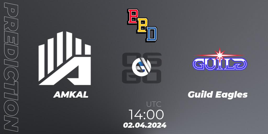 AMKAL - Guild Eagles: ennuste. 02.04.2024 at 14:00, Counter-Strike (CS2), BetBoom Dacha Belgrade 2024: European Qualifier