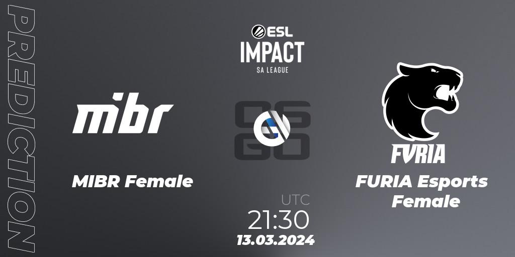 MIBR Female - FURIA Esports Female: ennuste. 13.03.24, CS2 (CS:GO), ESL Impact League Season 5: South America
