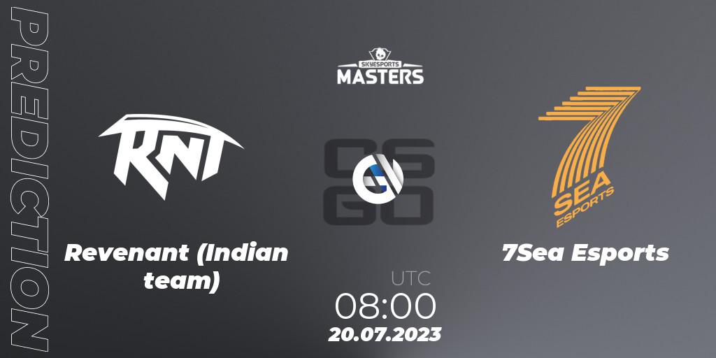 Revenant (Indian team) - 7Sea Esports: ennuste. 20.07.2023 at 08:00, Counter-Strike (CS2), Skyesports Masters 2023: Regular Season