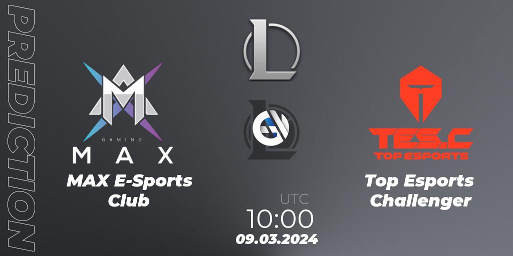 MAX E-Sports Club - Top Esports Challenger: ennuste. 09.03.2024 at 10:15, LoL, LDL 2024 - Stage 1