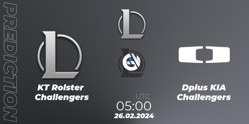 KT Rolster Challengers - Dplus KIA Challengers: ennuste. 26.02.24, LoL, LCK Challengers League 2024 Spring - Group Stage
