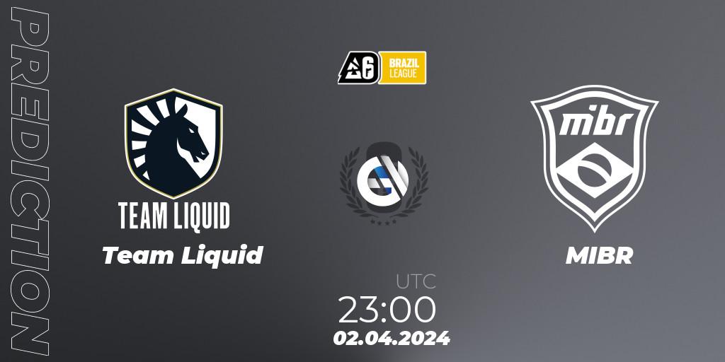 Team Liquid - MIBR: ennuste. 02.04.24, Rainbow Six, Brazil League 2024 - Stage 1