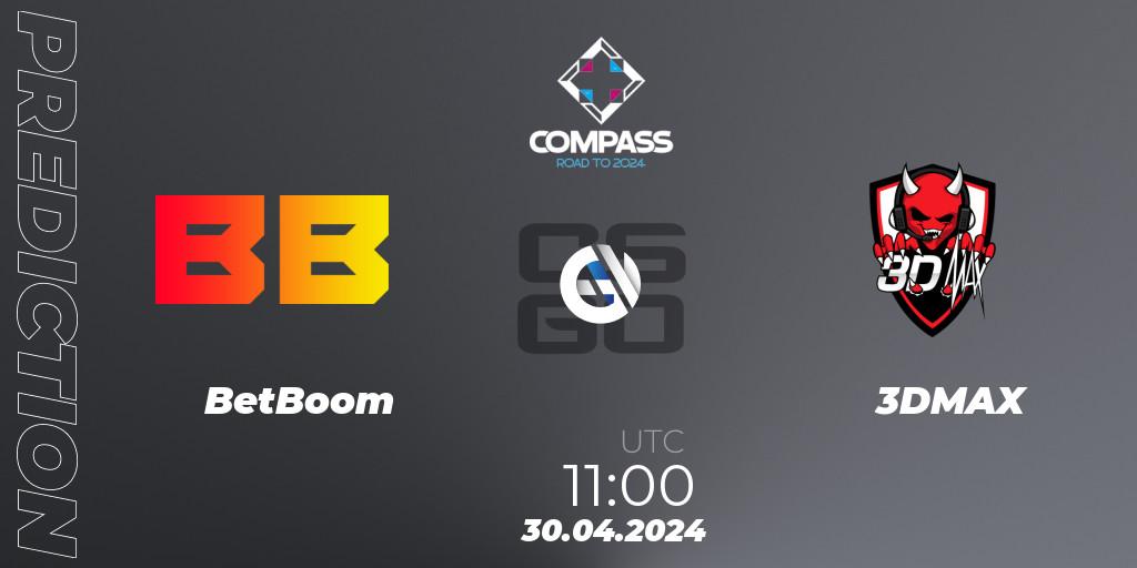 BetBoom - 3DMAX: ennuste. 30.04.24, CS2 (CS:GO), YaLLa Compass Spring 2024