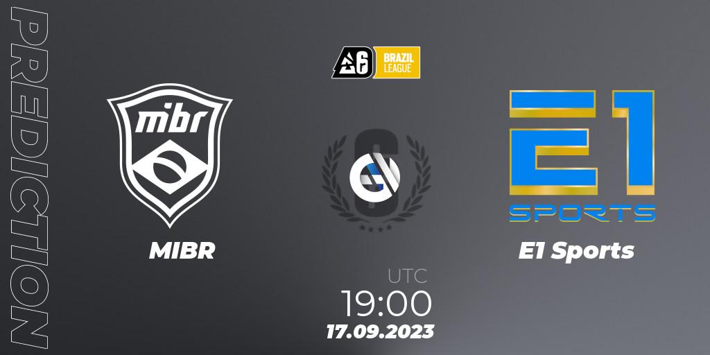 MIBR - E1 Sports: ennuste. 17.09.23, Rainbow Six, Brazil League 2023 - Stage 2