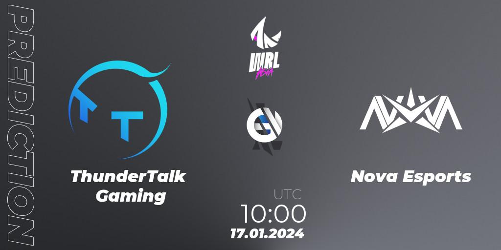 ThunderTalk Gaming - Nova Esports: ennuste. 17.01.2024 at 10:00, Wild Rift, WRL Asia 2023 - Season 2: China Conference