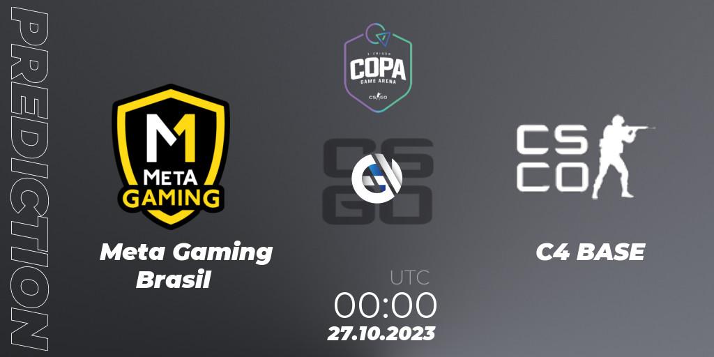 Meta Gaming Brasil - C4 BASE: ennuste. 26.10.2023 at 20:30, Counter-Strike (CS2), Game Arena Cup 2023 Season 1: Open Qualifier #2