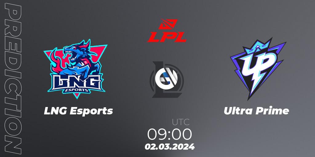 LNG Esports - Ultra Prime: ennuste. 02.03.24, LoL, LPL Spring 2024 - Group Stage